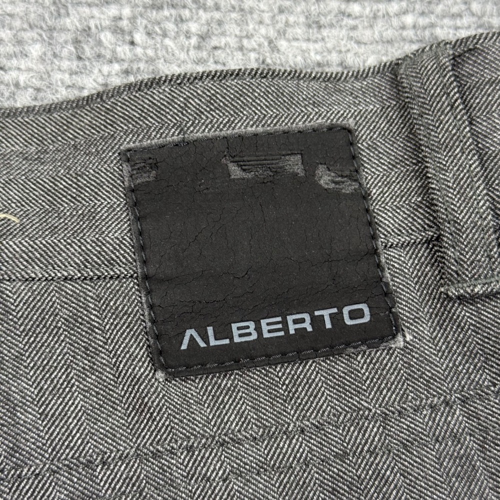 ALBERTO Men‎ Herringbone Comfort Fit Trousers Pants Size 36 Charcoal Gray - Picture 10 of 12